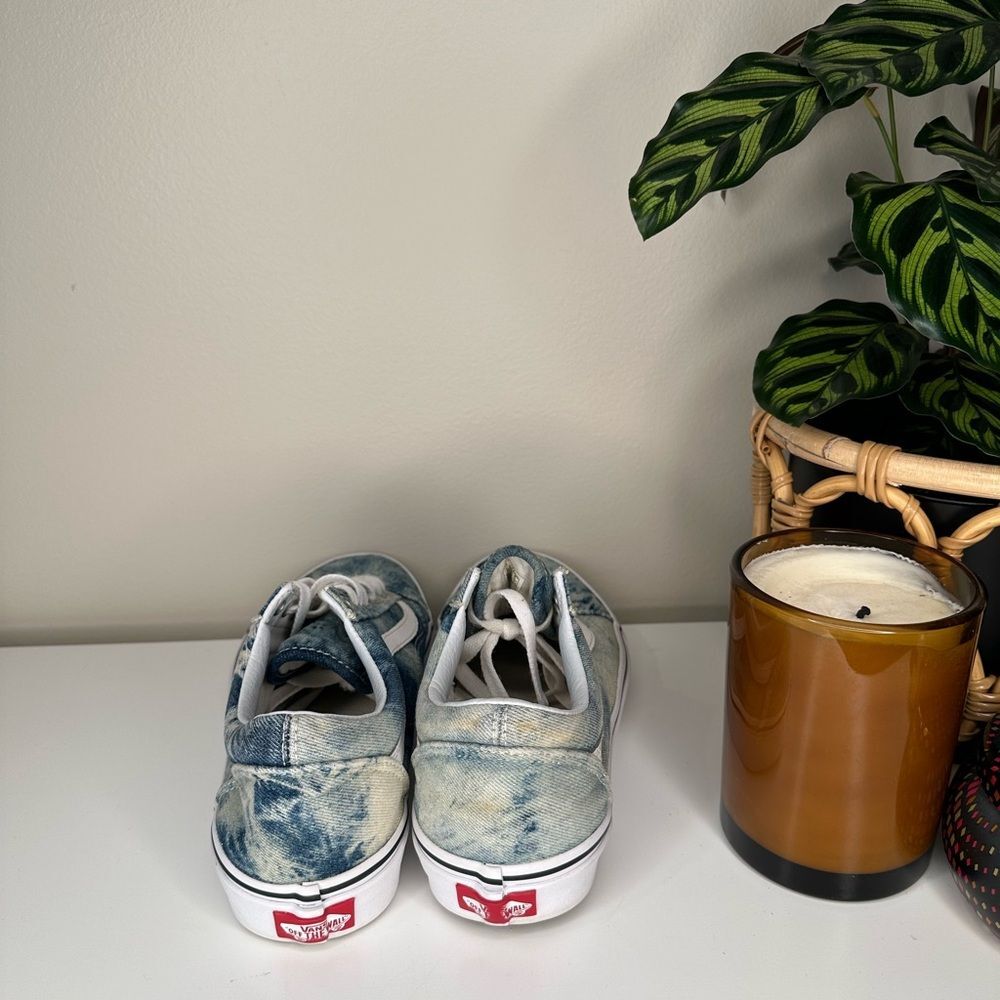 Vans Off The Wall Low 500714 Sneakers Acid Wash Denim Unisex, Woman 8.5/ Men 6.5 - Picture 4 of 12